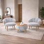 Atelier Del Sofa Juego de Sillones y Mesa de Café Star - Grey